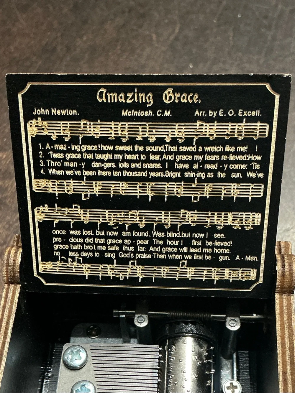 Hand-Crank Wooden Music Box - 